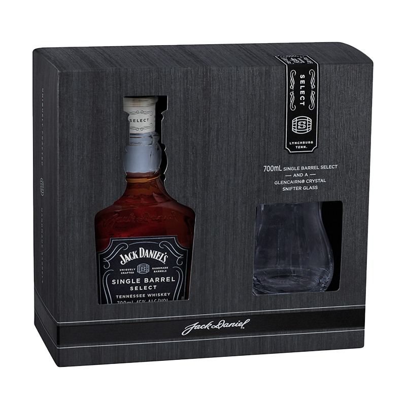 Jack Daniel's Single Barrel Tennessee Whiskey mit 1 Glas 45 Vol.%